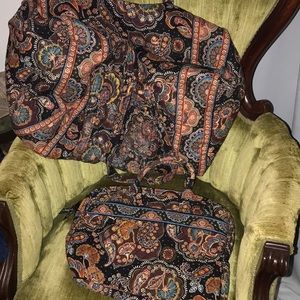 Vera Bradley duffle bag and computer bag set